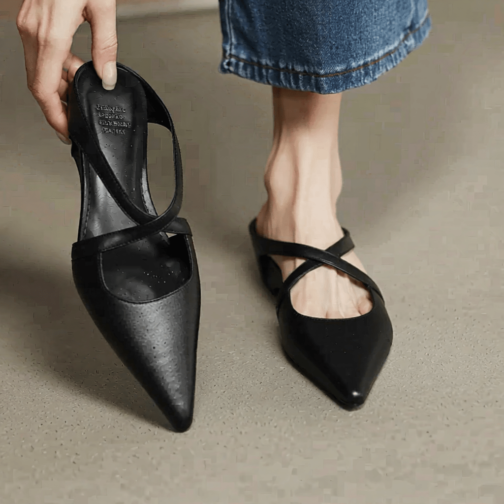 Aluna Women's Genuine Leather Mules - Stylish & Comfortable Slip - On Footwear