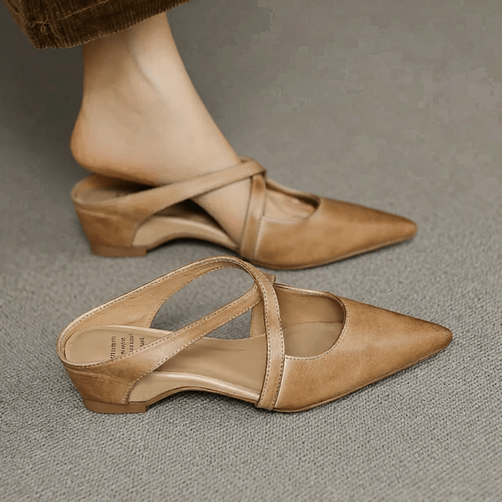 Aluna Women's Genuine Leather Mules - Stylish & Comfortable Slip - On Footwear
