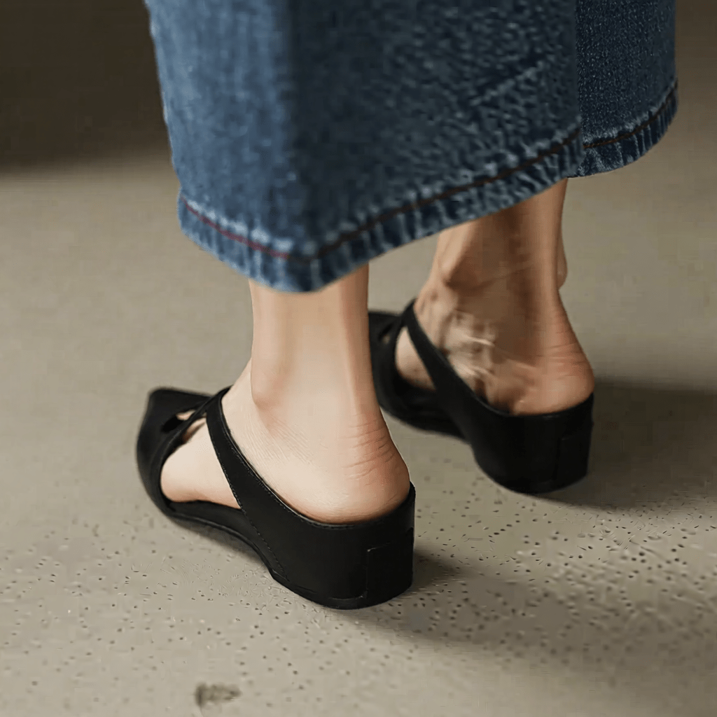 Aluna Women's Genuine Leather Mules - Stylish & Comfortable Slip - On Footwear