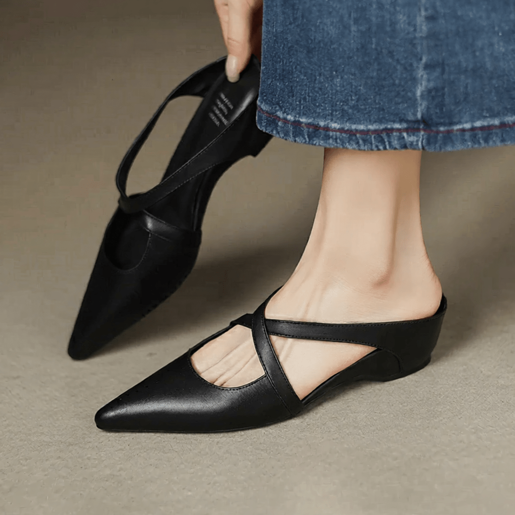Aluna Women's Genuine Leather Mules - Stylish & Comfortable Slip - On Footwear