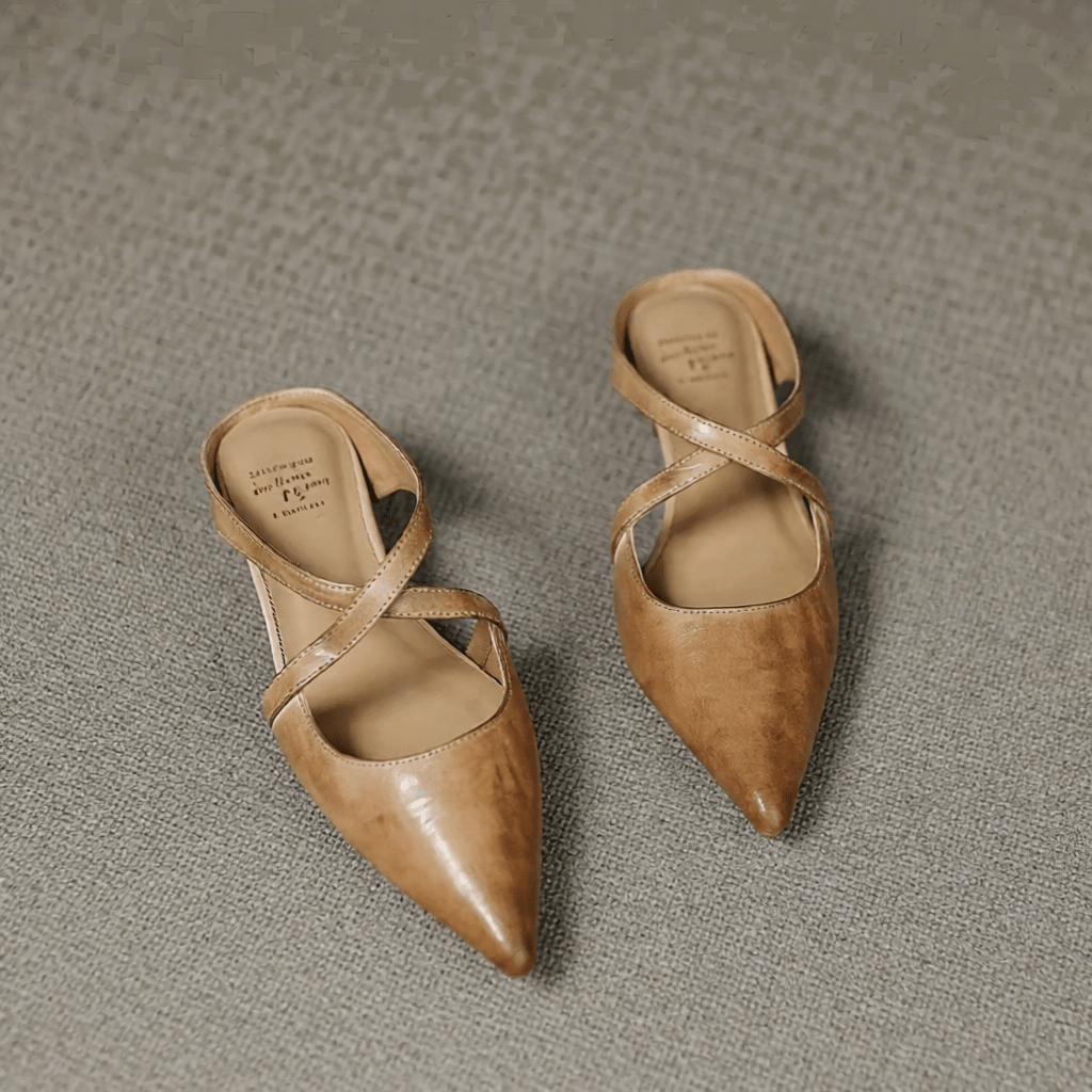 Aluna Women's Genuine Leather Mules - Stylish & Comfortable Slip - On Footwear