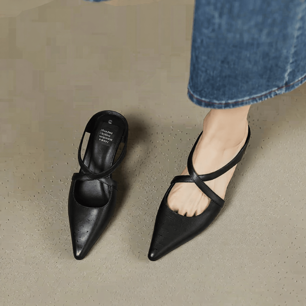 Aluna Women's Genuine Leather Mules - Stylish & Comfortable Slip - On Footwear