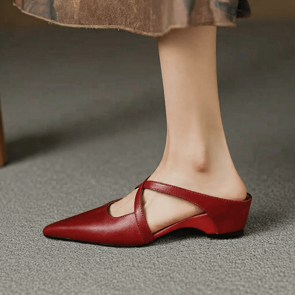 Aluna Women's Genuine Leather Mules - Stylish & Comfortable Slip - On Footwear