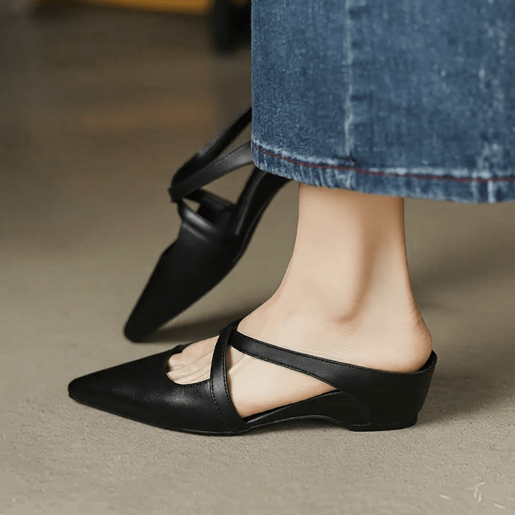 Aluna Women's Genuine Leather Mules - Stylish & Comfortable Slip - On Footwear