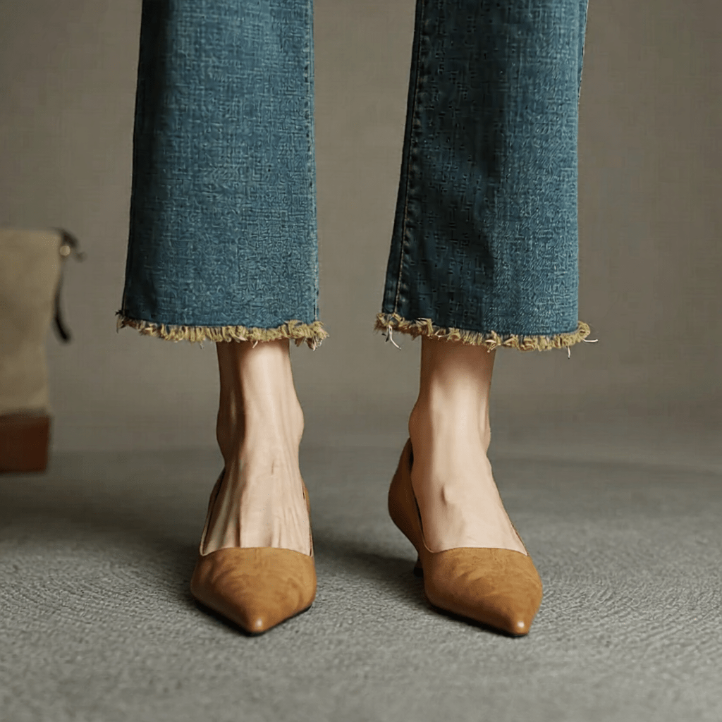 Anok Authentic Leather High Heels for Women - Stylish & Comfortable Footwear