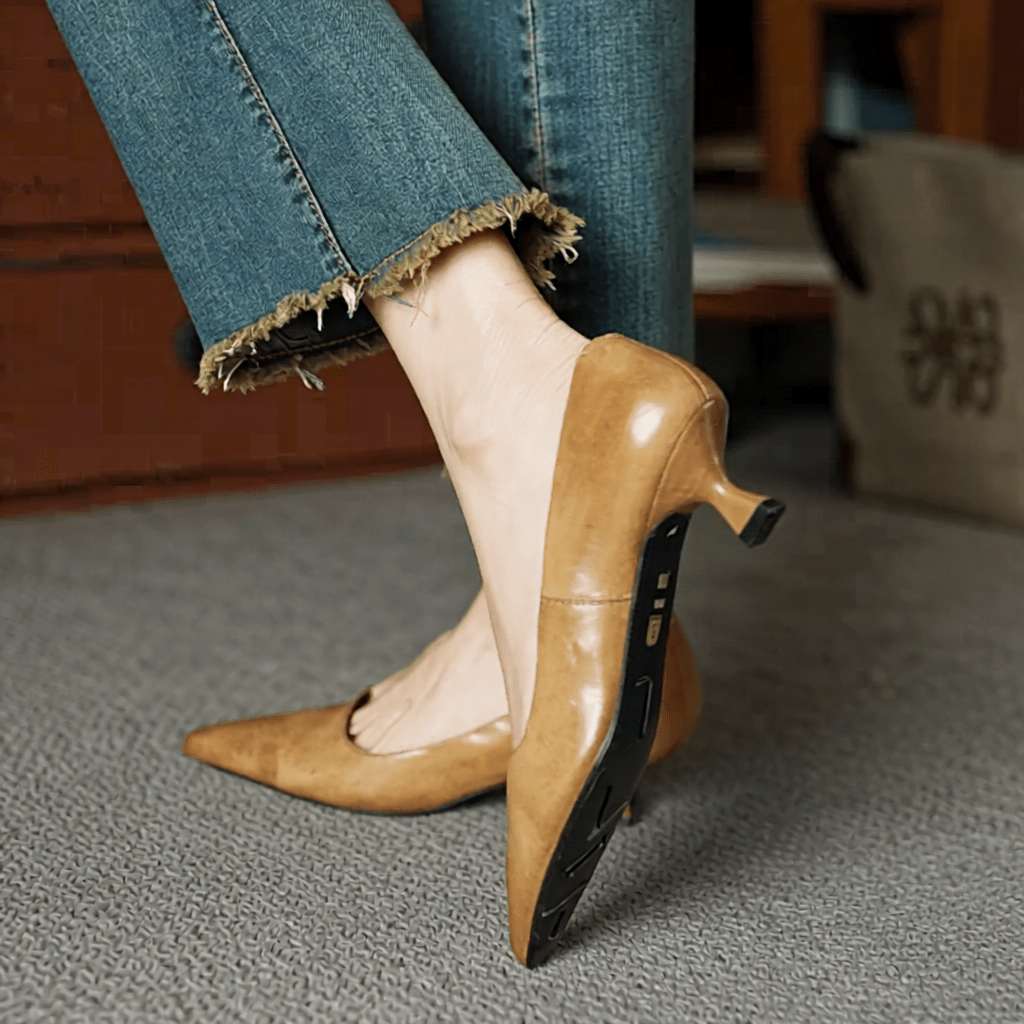 Anok Authentic Leather High Heels for Women - Stylish & Comfortable Footwear