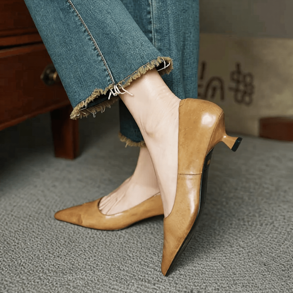 Anok Authentic Leather High Heels for Women - Stylish & Comfortable Footwear