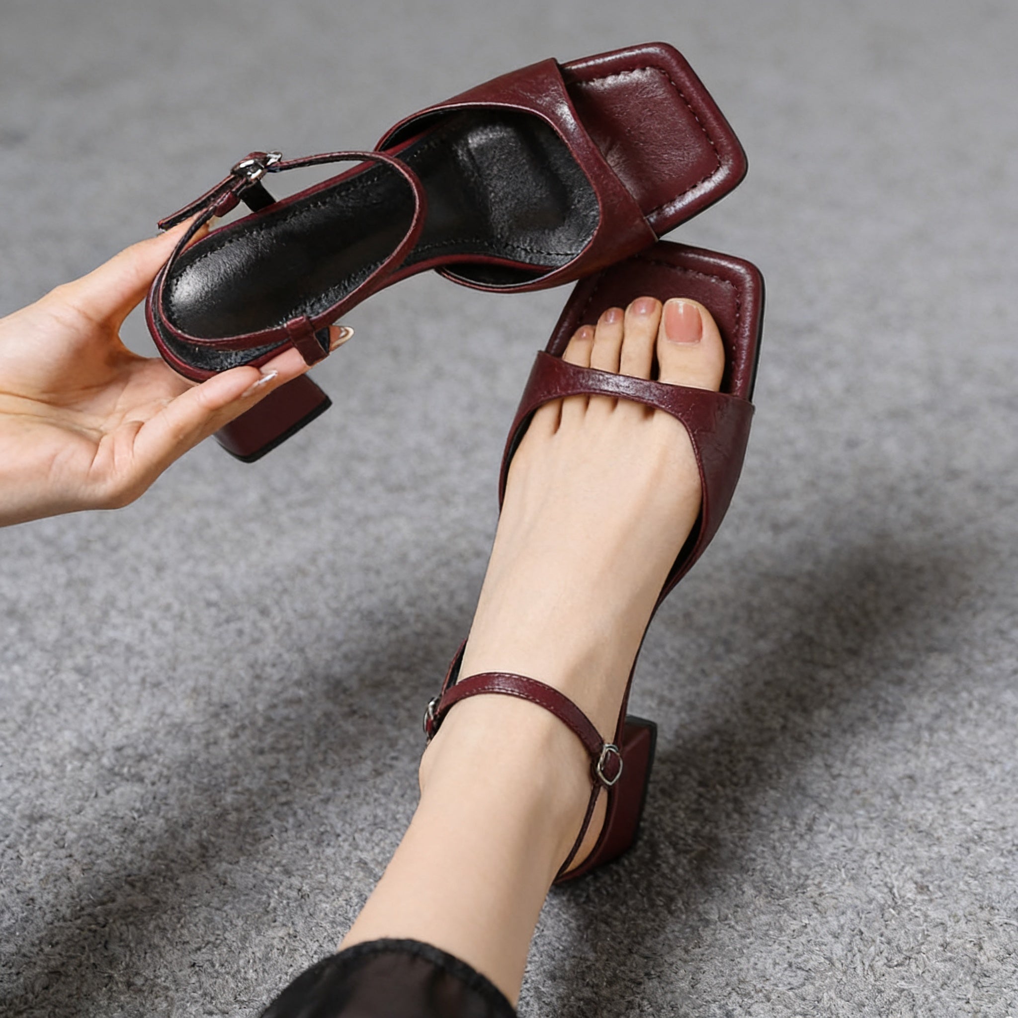 Authentic Ruby Genuine Leather Sandals for Women - Stylish & Comfortable Footwear