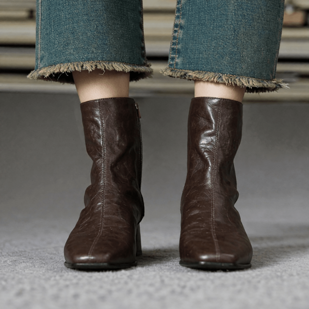 Estel Premium Genuine Leather Ankle Boots for Women - Stylish & Durable Footwear