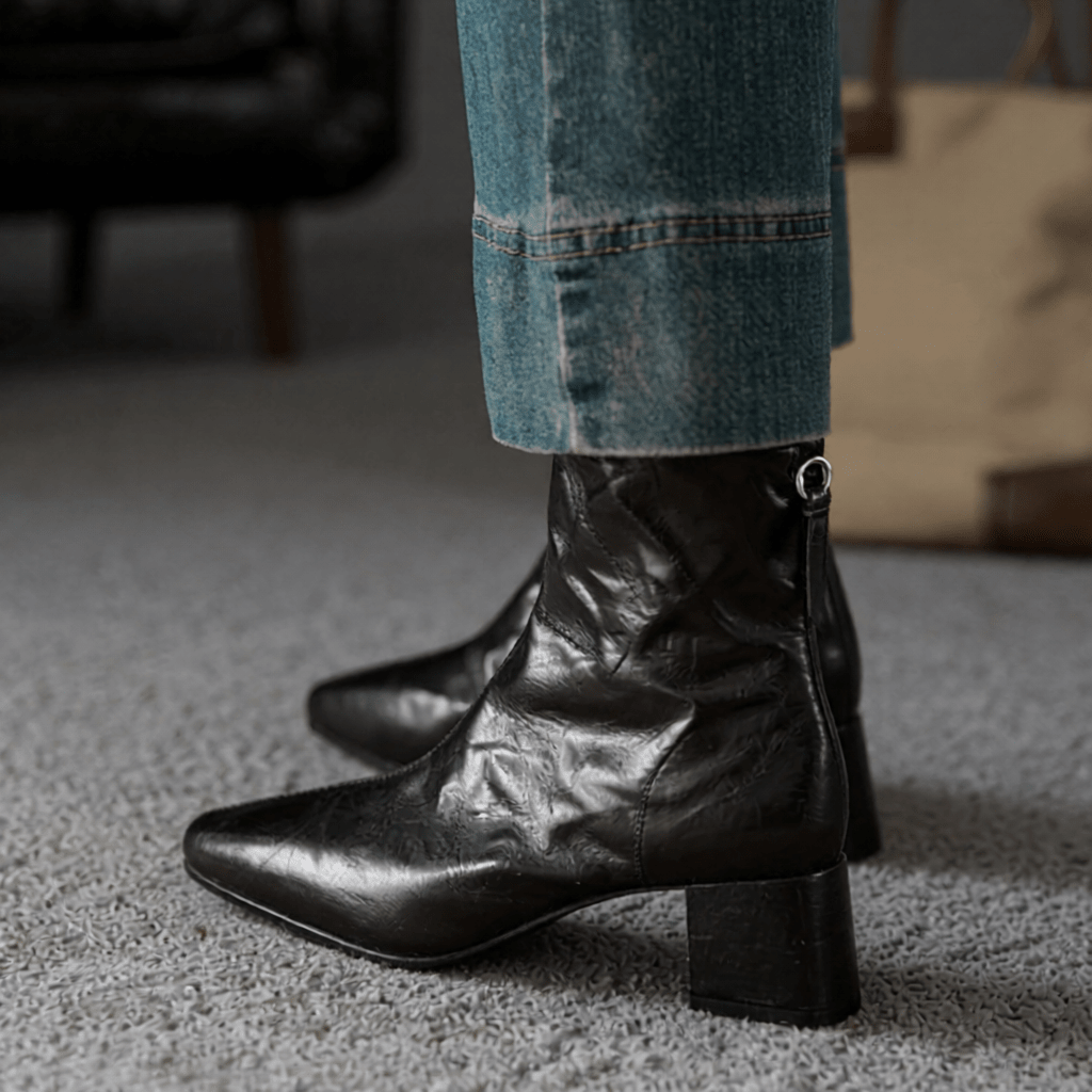 Estel Premium Genuine Leather Ankle Boots for Women - Stylish & Durable Footwear