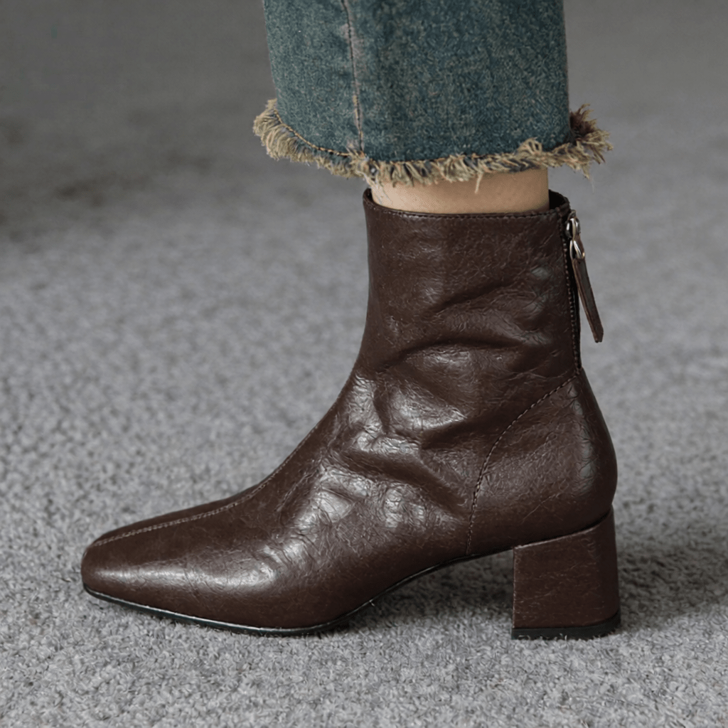Estel Premium Genuine Leather Ankle Boots for Women - Stylish & Durable Footwear
