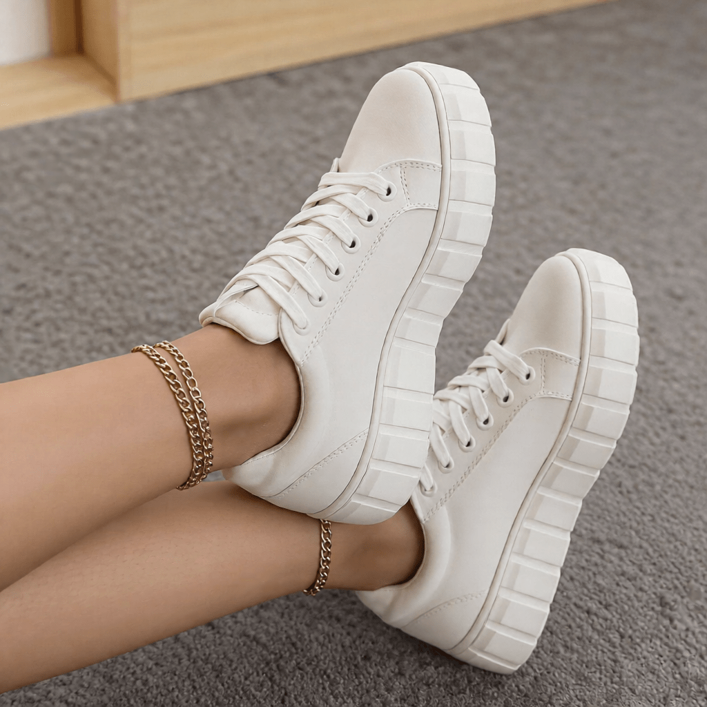 Footral Women's Lightweight Cushioned Sneakers - Comfortable Walking Shoes for All - Day Support