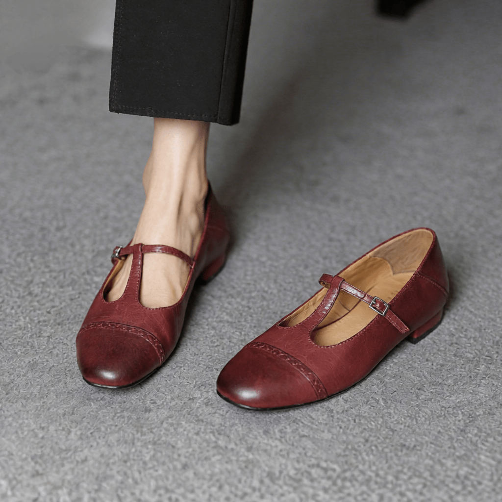 Graneth Women's Genuine Leather Flats - Stylish, Comfortable Everyday Footwear
