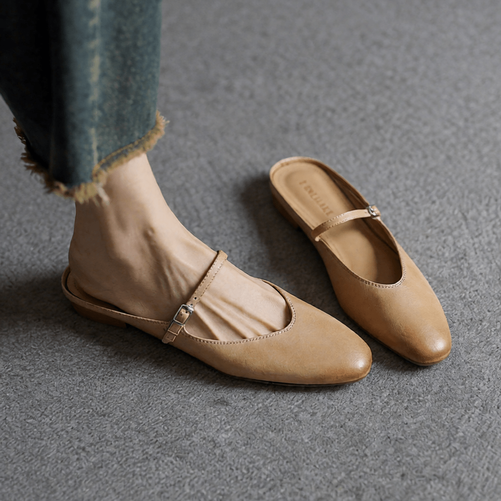 Merisa Authentic Leather Mules for Women - Stylish Slip - On Footwear
