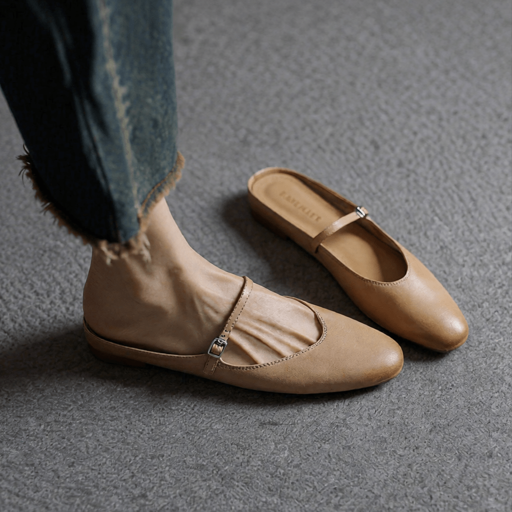 Merisa Authentic Leather Mules for Women - Stylish Slip - On Footwear