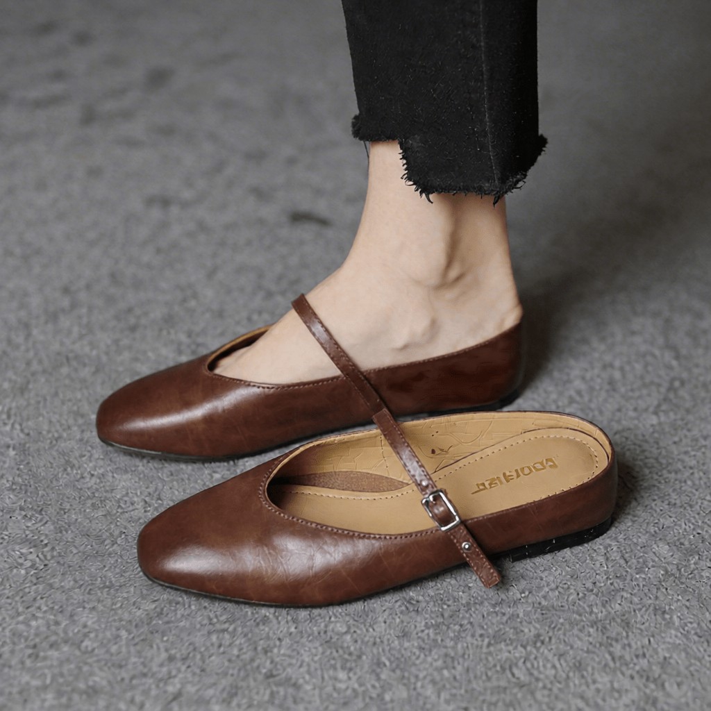 Merisa Authentic Leather Mules for Women - Stylish Slip - On Footwear