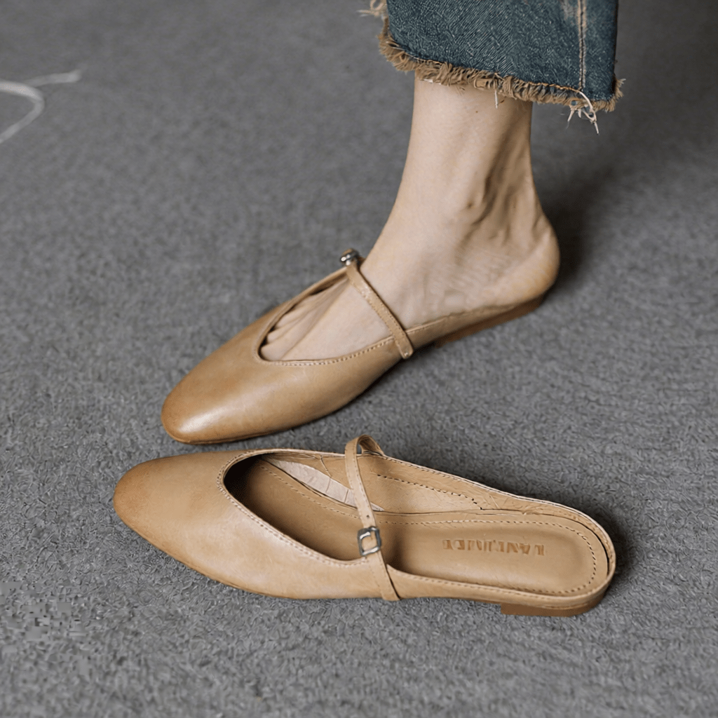 Merisa Authentic Leather Mules for Women - Stylish Slip - On Footwear