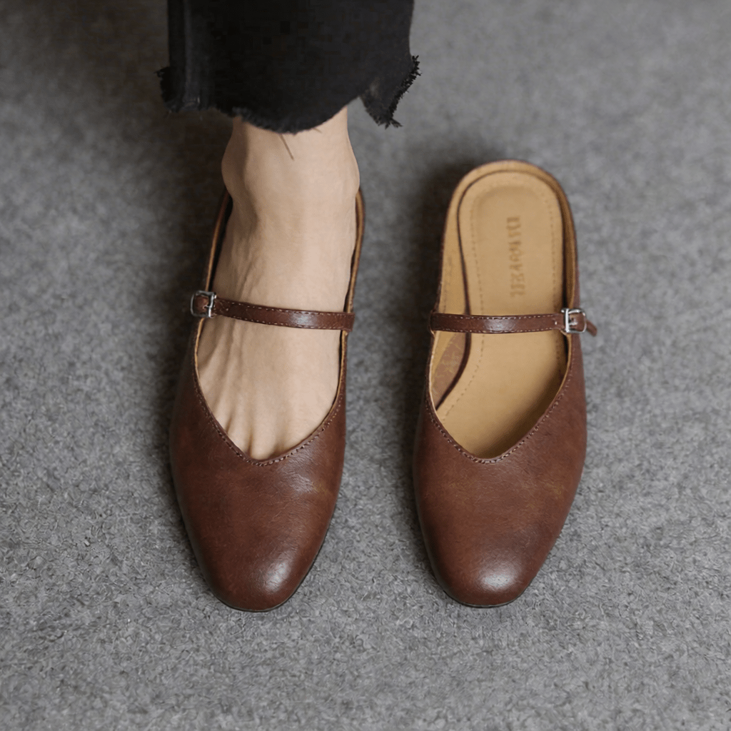 Merisa Authentic Leather Mules for Women - Stylish Slip - On Footwear