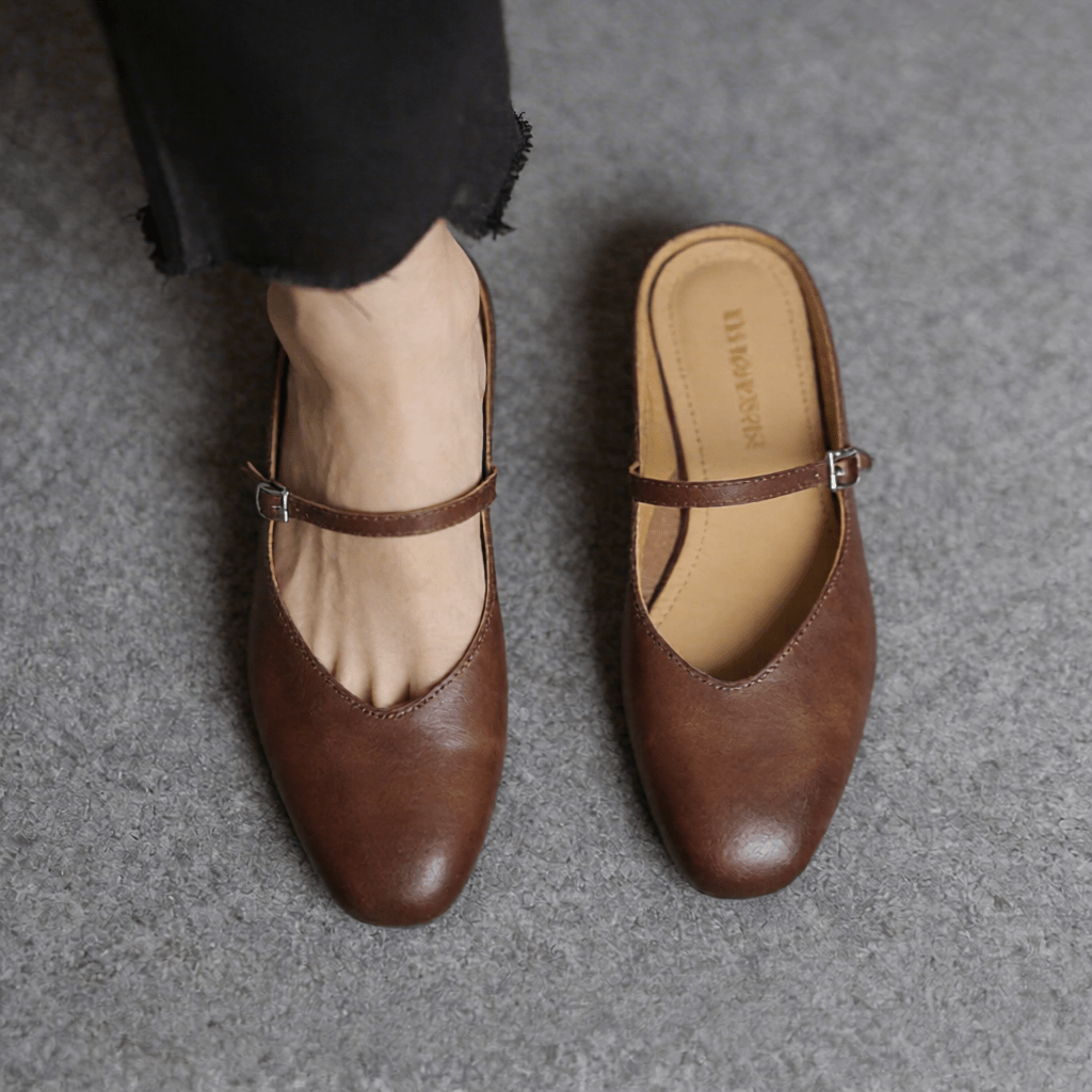 Merisa Authentic Leather Mules for Women - Stylish Slip - On Footwear