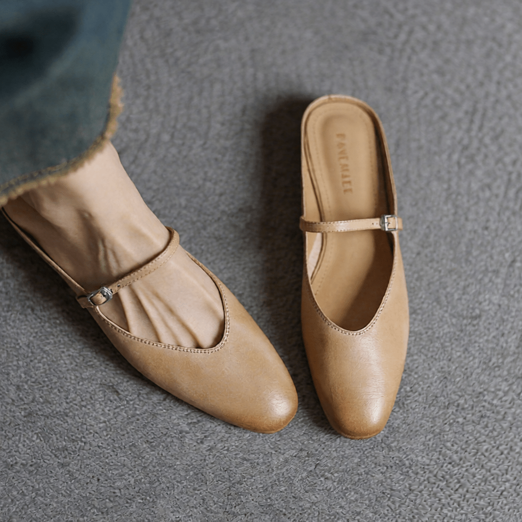 Merisa Authentic Leather Mules for Women - Stylish Slip - On Footwear