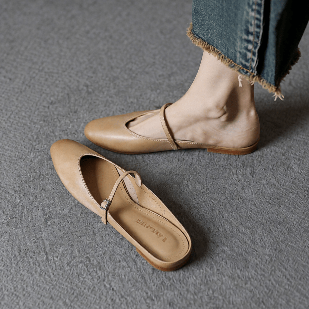 Merisa Authentic Leather Mules for Women - Stylish Slip - On Footwear