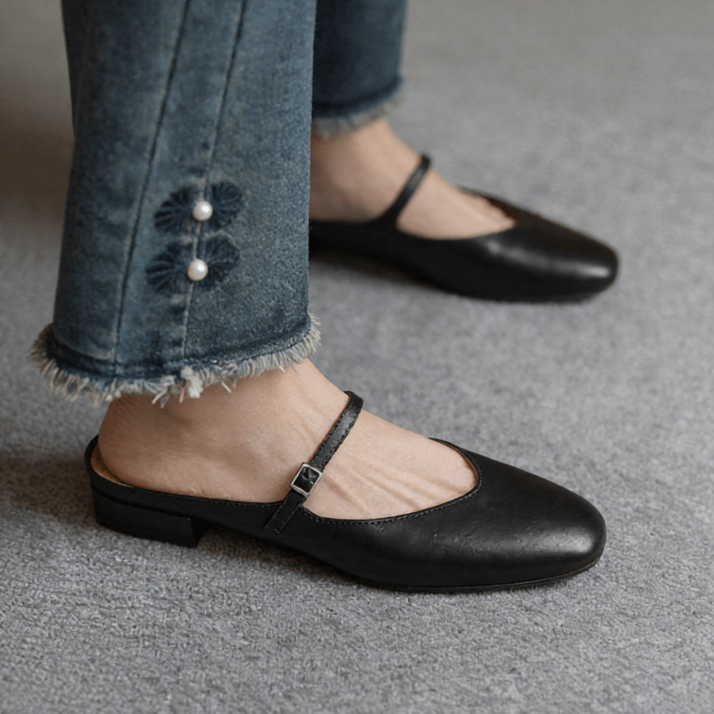 Merisa Authentic Leather Mules for Women - Stylish Slip - On Footwear