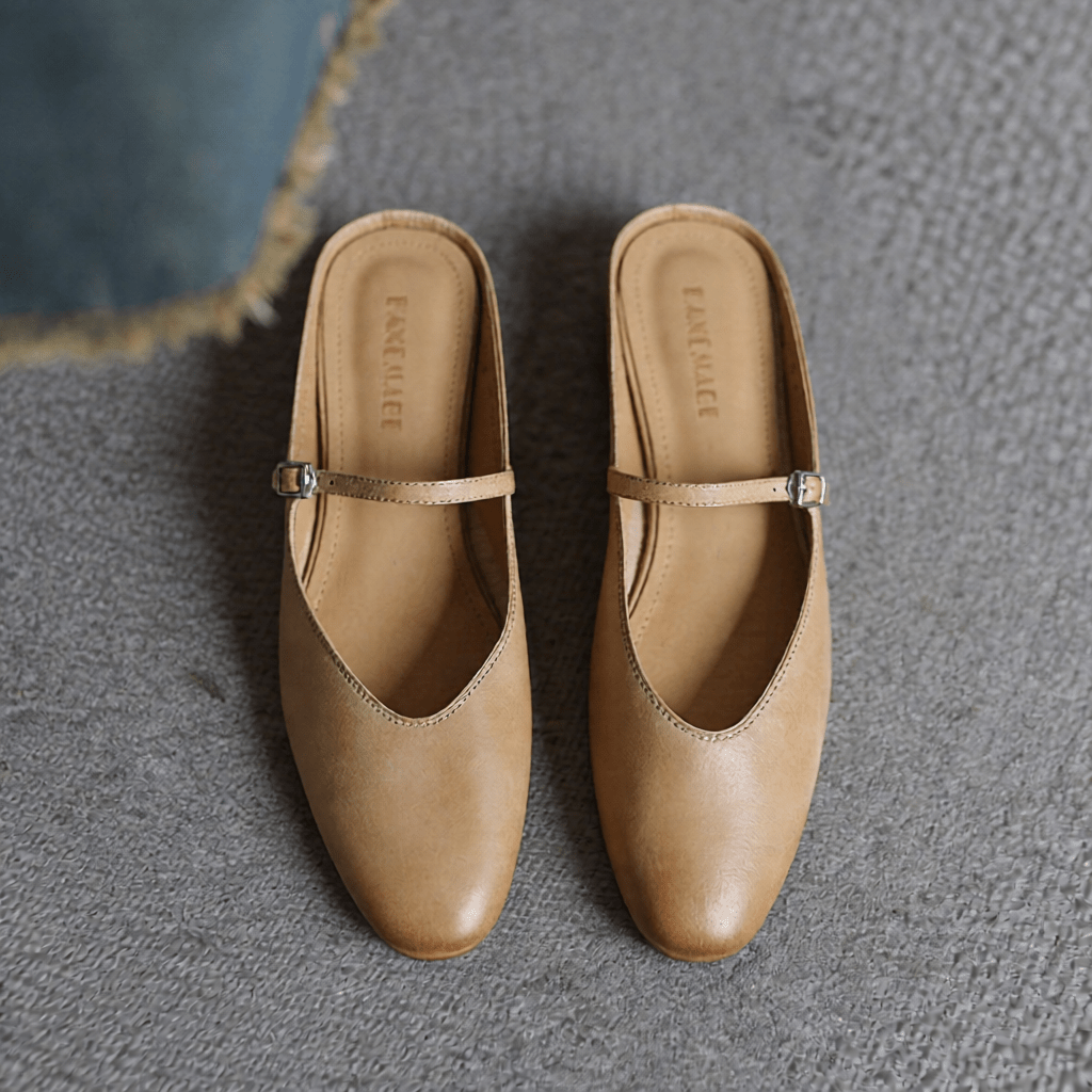 Merisa Authentic Leather Mules for Women - Stylish Slip - On Footwear
