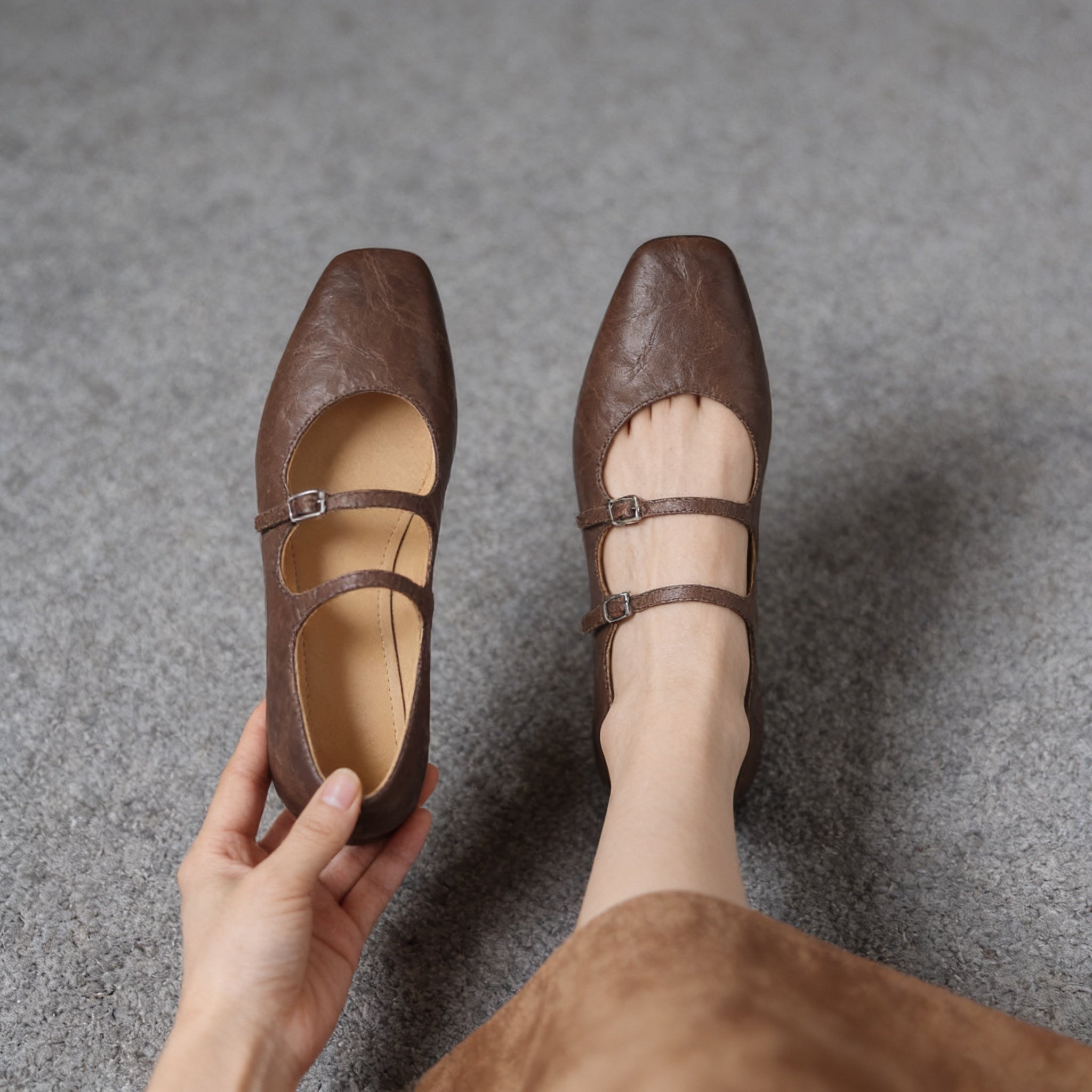 Orik Authentic Leather Women's Flats - Stylish & Comfortable Everyday Footwear