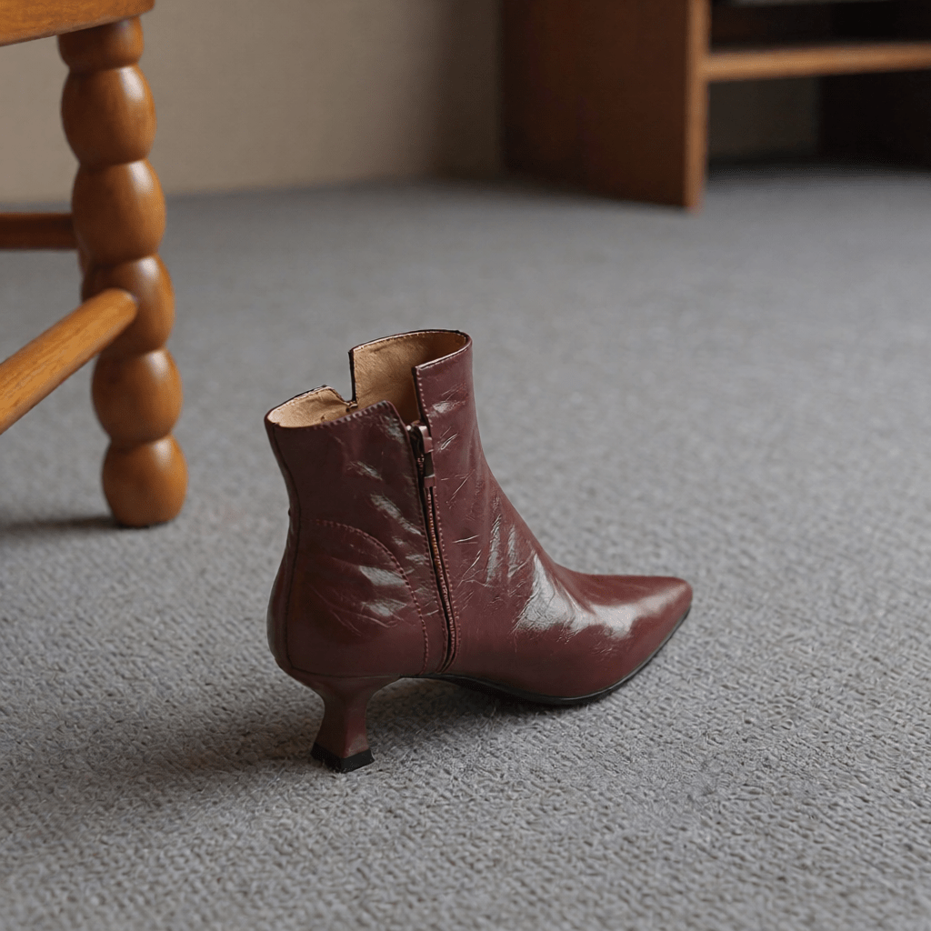 Premium Klyra Genuine Leather Ankle Boots for Women - Stylish & Durable Footwear