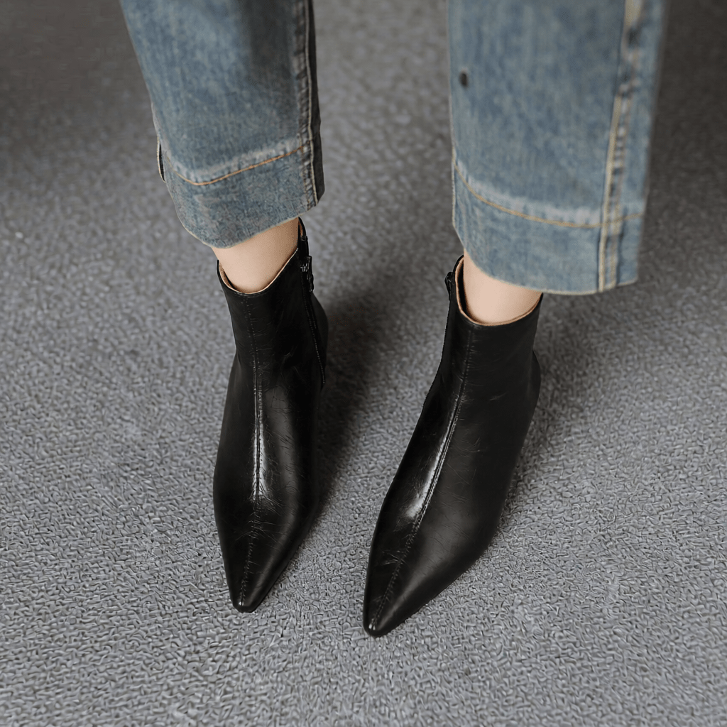 Premium Klyra Genuine Leather Ankle Boots for Women - Stylish & Durable Footwear