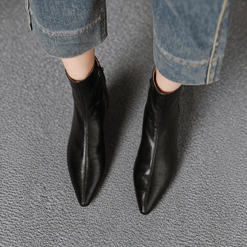 Premium Klyra Genuine Leather Ankle Boots for Women - Stylish & Durable Footwear