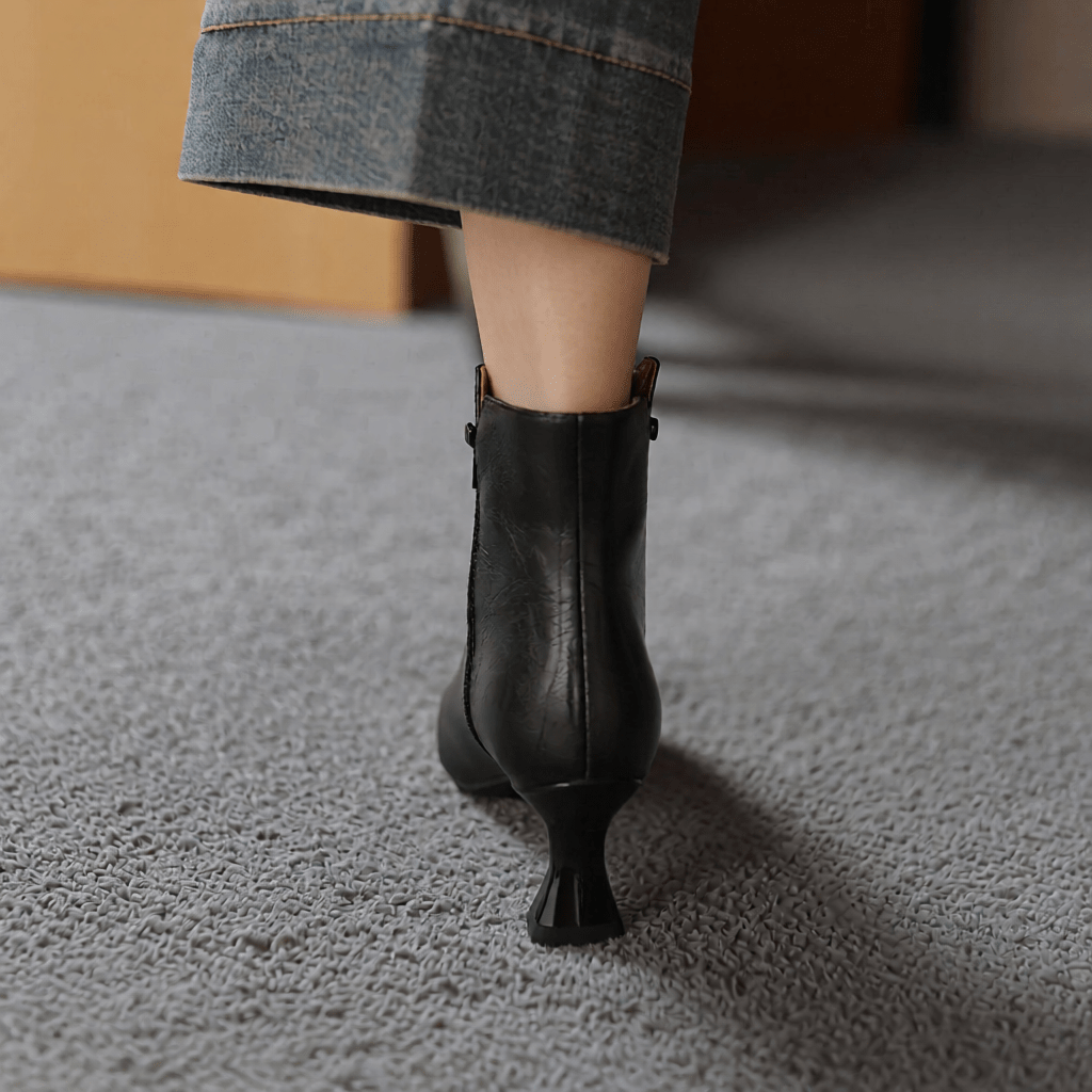 Premium Klyra Genuine Leather Ankle Boots for Women - Stylish & Durable Footwear