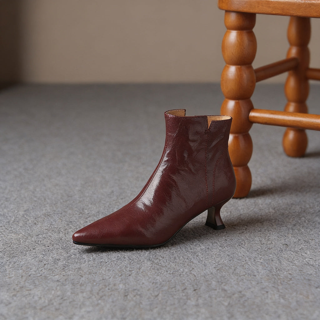 Premium Klyra Genuine Leather Ankle Boots for Women - Stylish & Durable Footwear