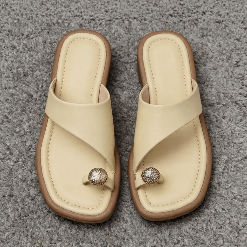 Stylish Daisy Leather Sandals for Women - Comfortable Summer Footwear
