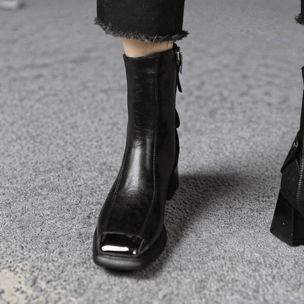 Stylish Ereno Leather Ankle Boots for Women - Trendy Footwear for Every Occasion
