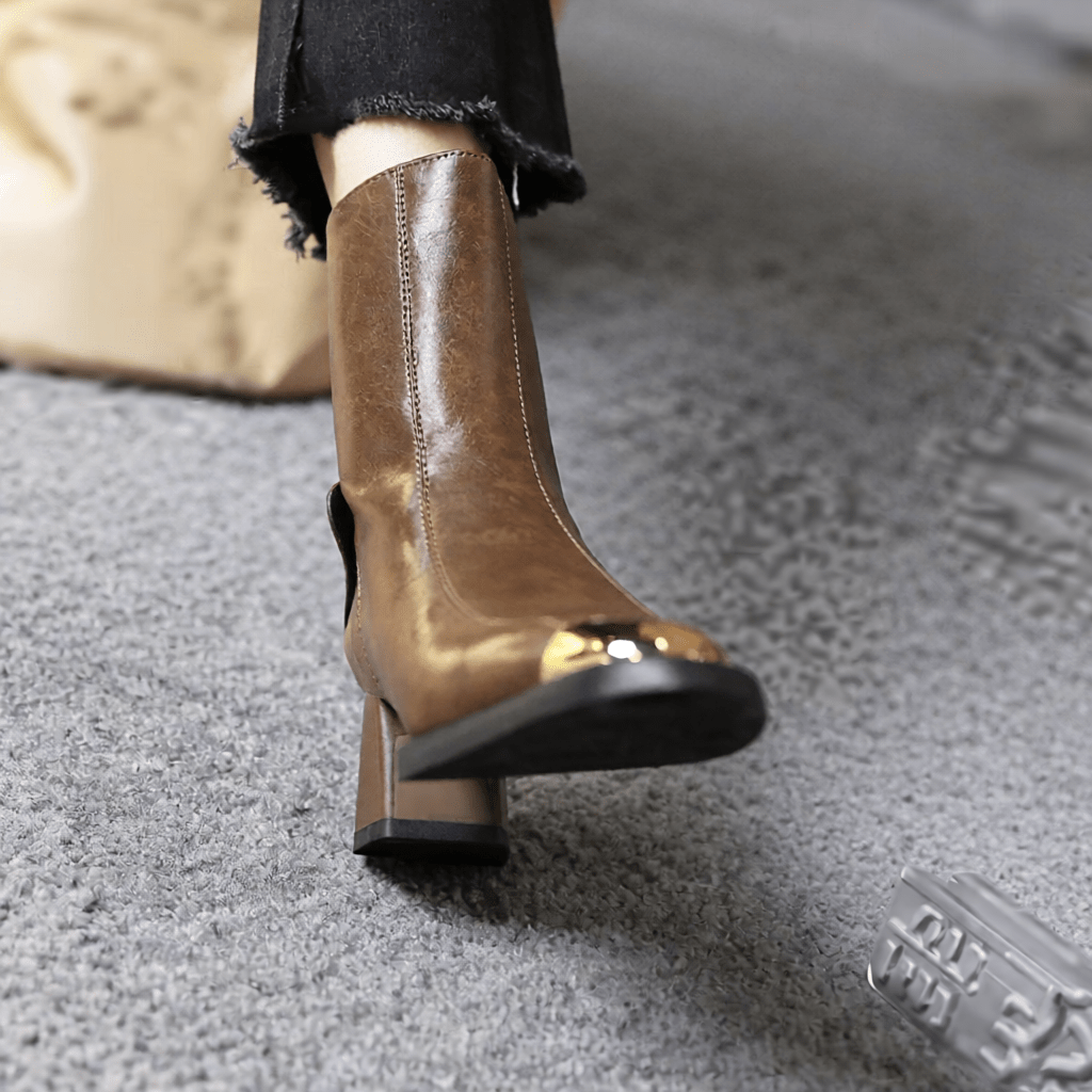 Stylish Ereno Leather Ankle Boots for Women - Trendy Footwear for Every Occasion