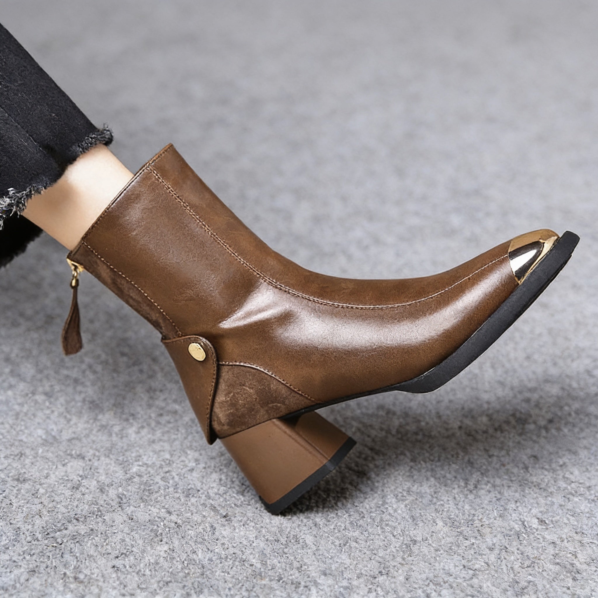 Stylish Ereno Leather Ankle Boots for Women - Trendy Footwear for Every Occasion