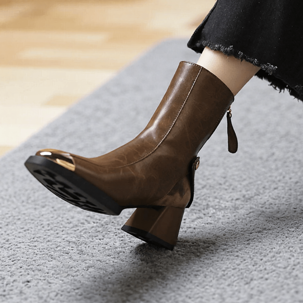 Stylish Ereno Leather Ankle Boots for Women - Trendy Footwear for Every Occasion