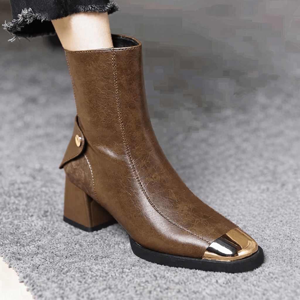 Stylish Ereno Leather Ankle Boots for Women - Trendy Footwear for Every Occasion