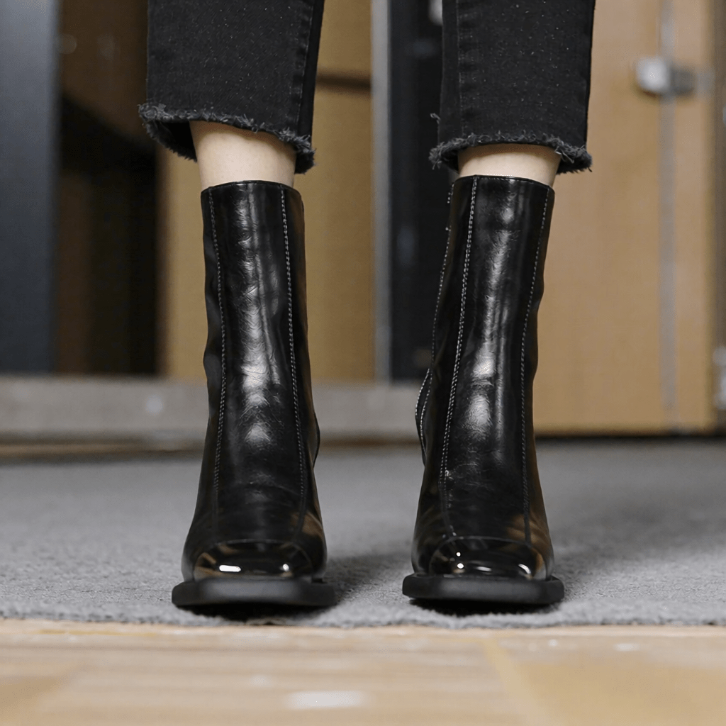 Stylish Ereno Leather Ankle Boots for Women - Trendy Footwear for Every Occasion