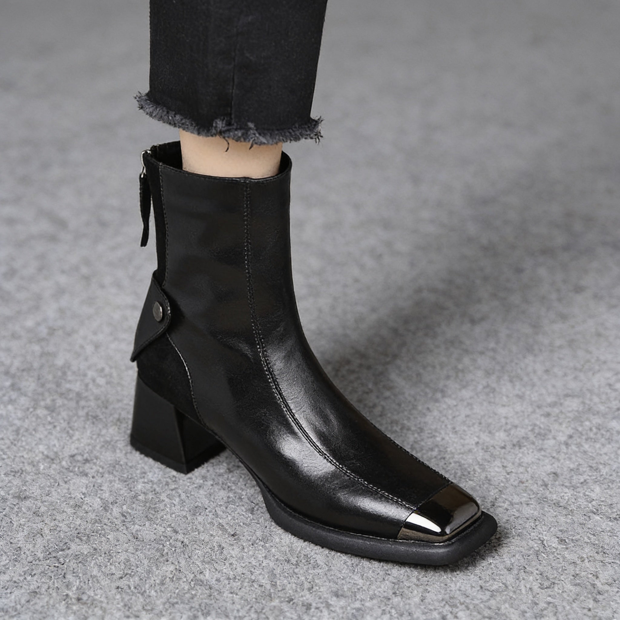 Stylish Ereno Leather Ankle Boots for Women - Trendy Footwear for Every Occasion