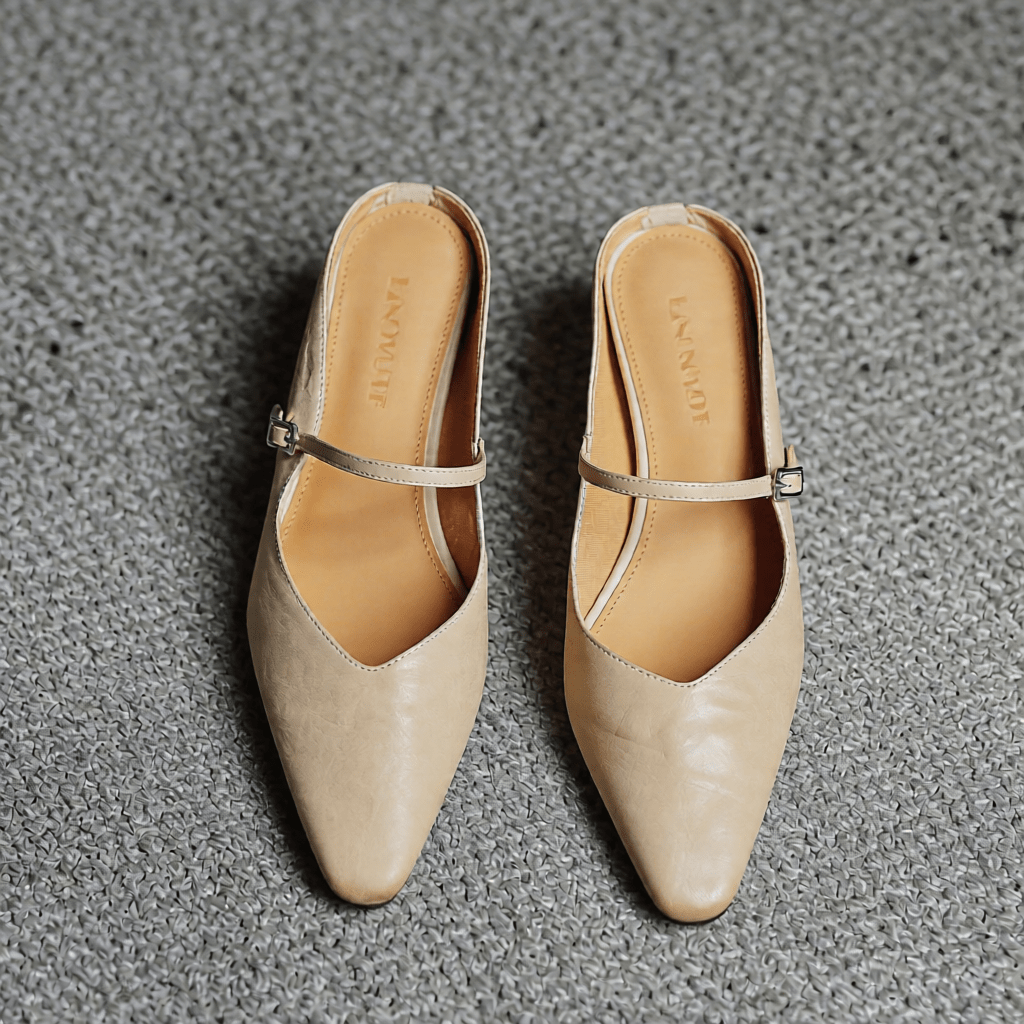 Stylish Orella Genuine Leather Mules for Women - Comfortable Slip - On Footwear