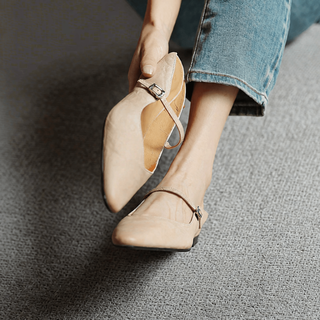 Stylish Orella Genuine Leather Mules for Women - Comfortable Slip - On Footwear