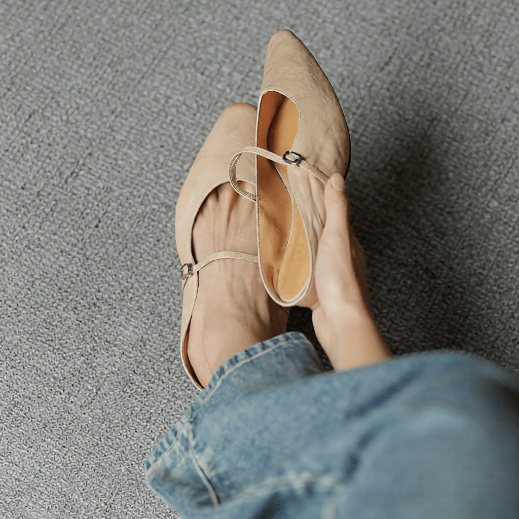 Stylish Orella Genuine Leather Mules for Women - Comfortable Slip - On Footwear
