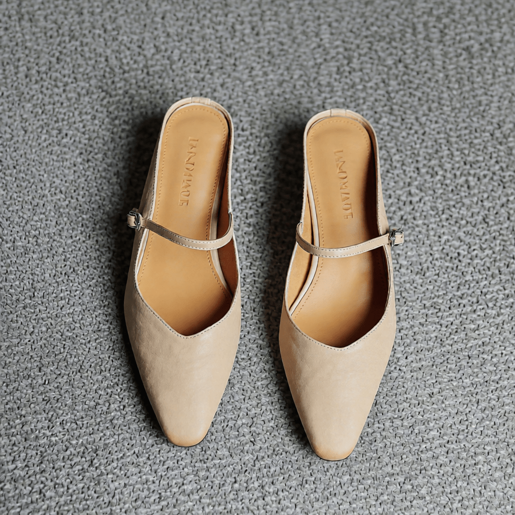Stylish Orella Genuine Leather Mules for Women - Comfortable Slip - On Footwear