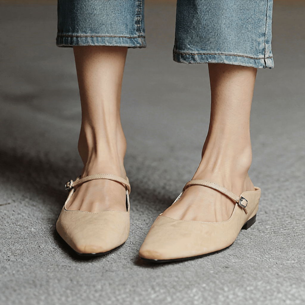 Stylish Orella Genuine Leather Mules for Women - Comfortable Slip - On Footwear