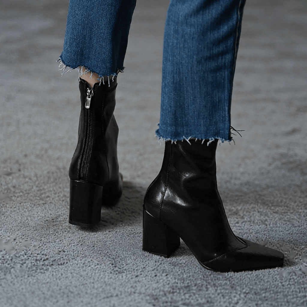 Stylish Refina Leather Ankle Boots for Women - Trendy Footwear for Every Occasion