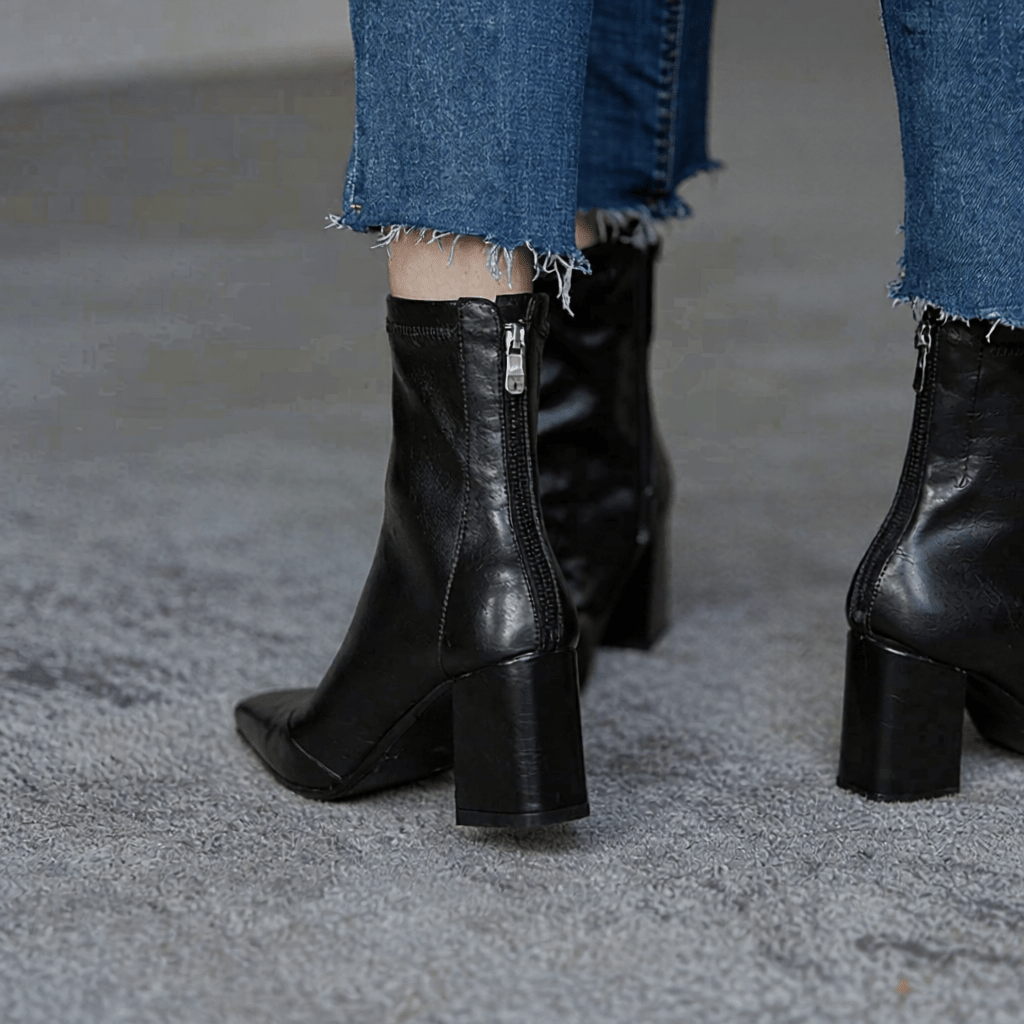 Stylish Refina Leather Ankle Boots for Women - Trendy Footwear for Every Occasion