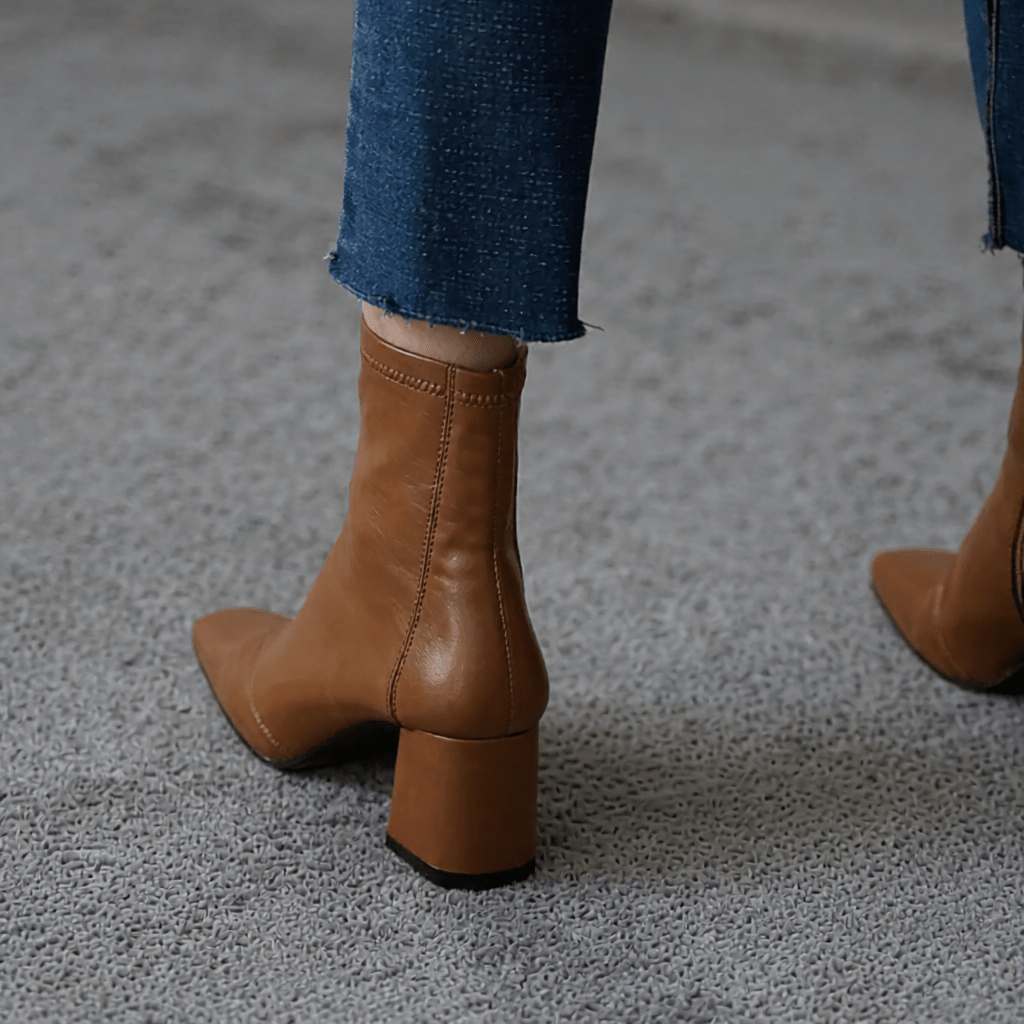 Stylish Refina Leather Ankle Boots for Women - Trendy Footwear for Every Occasion