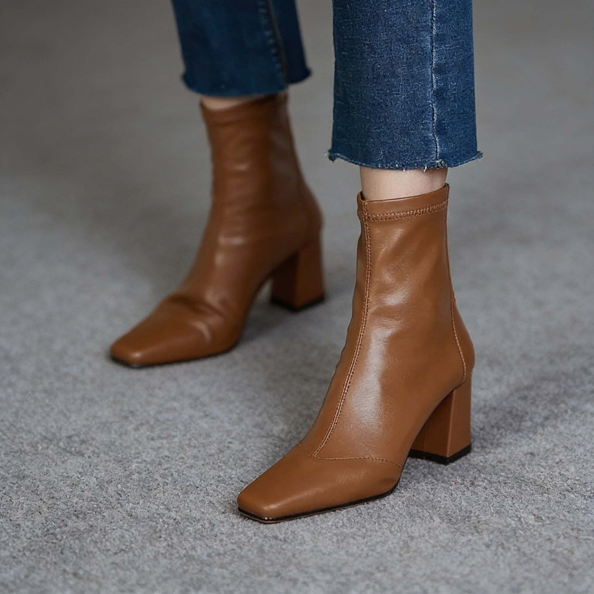 Stylish Refina Leather Ankle Boots for Women - Trendy Footwear for Every Occasion